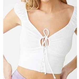 NWT Forever 21 White Crop Top